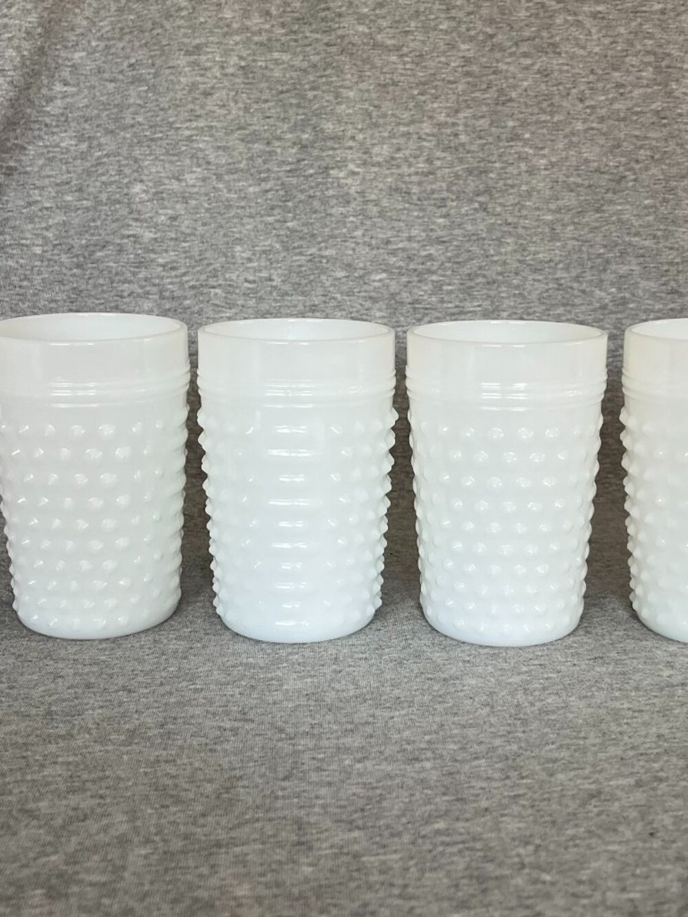 Anchor Hocking Milk Glass Hobnail Drinking Glasses